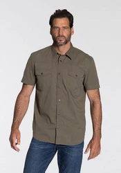 Arizona Kurzarmhemd Western-Stil Dunkelgrün/Khaki/Grün/Braun