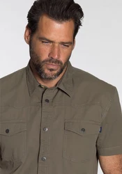 Arizona Kurzarmhemd Western-Stil Dunkelgrün/Khaki/Grün/Braun