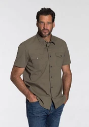 Arizona Kurzarmhemd Western-Stil Dunkelgrün/Khaki/Grün/Braun