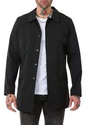 RedBridge Trenchcoat Herren Mantel Jacke Schwarz/Beige