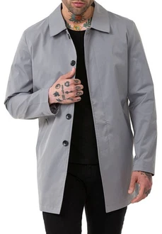 RedBridge Trenchcoat Herren Mantel Jacke Grau
