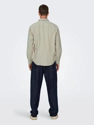 ONLY & SONS Blusenshirt ONSALP RLX 2PKT WASHD CORD LS SHIRT Khaki/Dunkelgrün/Hellgrün