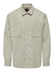 ONLY & SONS Blusenshirt ONSALP RLX 2PKT WASHD CORD LS SHIRT Khaki/Dunkelgrün/Hellgrün