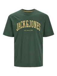 JACK & JONES T-Shirt JJEJOSH TEE SS CREW NECK NOOS Dunkelgrün/Grün