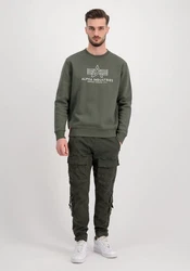 Alpha Industries Sweater Basic Sweater Embroidery Dunkelgrün