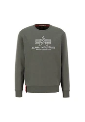 Alpha Industries Sweater Basic Sweater Embroidery Dunkelgrün