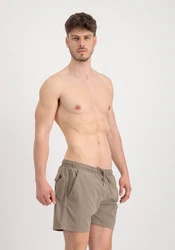Alpha Industries Herren Badebekleidung Hydrochromic AOP Swimshort Khaki/Beige/Braun/Grau