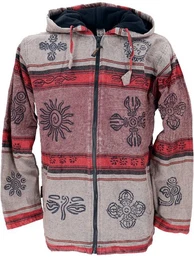 Strickjacke Goa Jacke, Ethno Kapuzen Jacke - coffee alternative Bekleidung