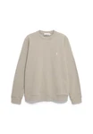 Armedangels Sweatshirt BAARO COMFORT Regular Fit Beige/Khaki