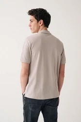 Next Piqu-Poloshirt Braun/Beige/Khaki/Grau