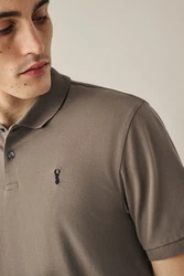 Next Piqu-Poloshirt Grau/Braun/Khaki/Beige