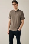Next Piqu-Poloshirt Grau/Braun/Khaki/Beige