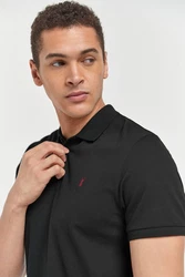 Next Piqu-Poloshirt Schwarz/Grau/Dunkelgrau/Rot