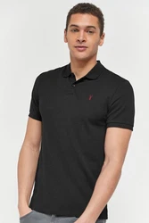 Next Piqu-Poloshirt Schwarz/Grau/Dunkelgrau/Rot