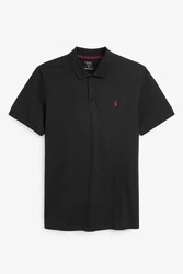 Next Piqu-Poloshirt Schwarz/Grau/Dunkelgrau/Rot