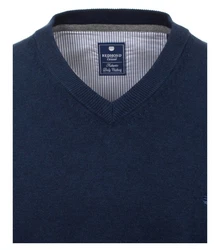 Redmond V-Ausschnitt Pullover Dunkelblau/Blau/Hellblau