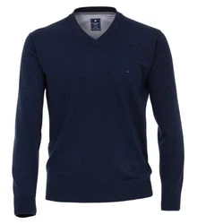 Redmond V-Ausschnitt Pullover Dunkelblau/Blau/Hellblau