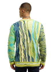 CARLO COLUCCI Rundhalspullover Delueg Schwarz/Neonfarben/Hellblau/Grün/Orange