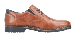 Rieker Schnürschuh mit Stretcheinsatz navy/cognac