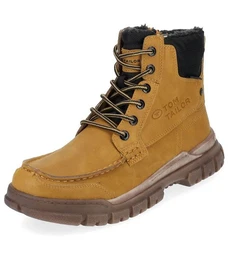 Stiefelette Lederimitat/Textil Schnrstiefelette