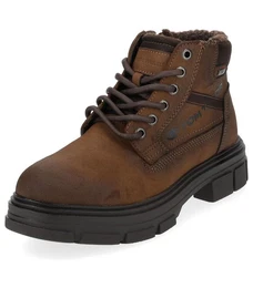 Stiefelette Lederimitat/Textil Schnrstiefelette
