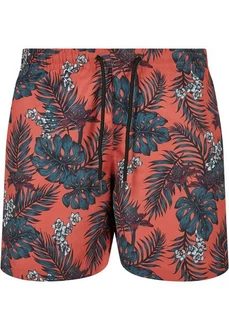 URBAN CLASSICS Badeshorts PatternSwim Shorts Orange/Rot/Rosa/Beige