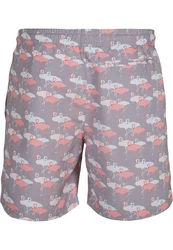 URBAN CLASSICS Badeshorts PatternSwim Shorts Rosa/Orange/Grau