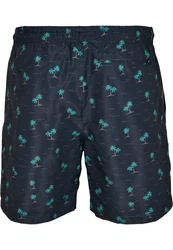 URBAN CLASSICS Badeshorts PatternSwim Shorts Blau/Dunkelblau/Dunkelgrün/Grün/Lila