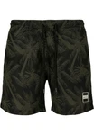 URBAN CLASSICS Badeshorts PatternSwim Shorts Dunkelgrün/Grün
