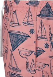 URBAN CLASSICS Badeshorts PatternSwim Shorts Rosa