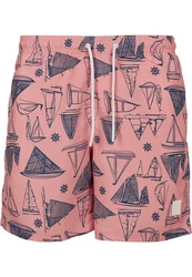 URBAN CLASSICS Badeshorts PatternSwim Shorts Rosa