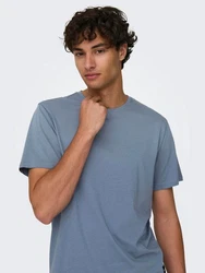 Only & Sons T-Shirt 'Matt' rauchblau