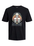 JACK & JONES T-Shirt JJHeavens gelb/orange/schwarz/wei