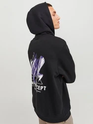 Jack & Jones Kapuzensweatshirt JCOTRIANGLE SWEAT HOOD SN Schwarz/Dunkelblau/Dunkelgrau