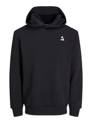 Jack & Jones Kapuzensweatshirt JCOTRIANGLE SWEAT HOOD SN Schwarz/Dunkelblau/Dunkelgrau