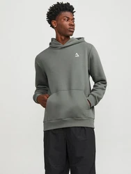 Jack & Jones Kapuzensweatshirt JCOTRIANGLE SWEAT HOOD SN Dunkelgrün/Grün/Hellgrau