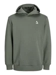 Jack & Jones Kapuzensweatshirt JCOTRIANGLE SWEAT HOOD SN Dunkelgrün/Grün/Hellgrau