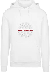 Merchcode Kapuzensweatshirt Merry Christmas Heavy Hoody Silber/Weiß/Rot