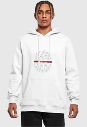 Merchcode Kapuzensweatshirt Merry Christmas Heavy Hoody Silber/Weiß/Rot