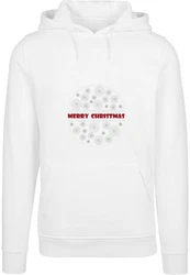 Merchcode Kapuzensweatshirt Merry Christmas Heavy Hoody Silber/Weiß/Rot