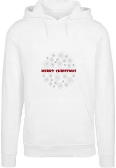 Merchcode Kapuzensweatshirt Merry Christmas Heavy Hoody Silber/Weiß/Rot