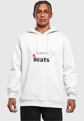 Merchcode Kapuzensweatshirt Christmas Beats Heavy Hoody (1-tlg) Hellblau/Creme/Grau/Türkis/Dunkelrot/Weiß/Beige/Blau/Braun
