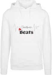 Merchcode Kapuzensweatshirt Christmas Beats Heavy Hoody (1-tlg) Hellblau/Creme/Grau/Türkis/Dunkelrot/Weiß/Beige/Blau/Braun