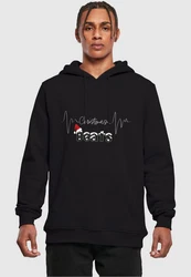 Merchcode Kapuzensweatshirt Christmas Beats Heavy Hoody (1-tlg) Creme/Rot/Blau