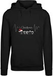 Merchcode Kapuzensweatshirt Christmas Beats Heavy Hoody (1-tlg) Creme/Rot/Blau