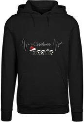 Merchcode Kapuzensweatshirt Christmas Beats Heavy Hoody (1-tlg) Creme/Rot/Blau