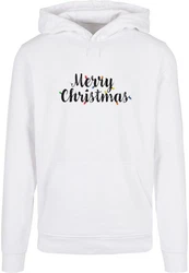 Merchcode Kapuzensweatshirt Ladies Merry Christmas Lights Box Tee Weiß/Silber/Hellblau/Dunkelblau/Rot