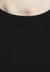 JACK & JONES Pullover JjeBasic Rundhals Strickpulli Oberteil Schwarz