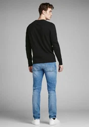 JACK & JONES Pullover JjeBasic Rundhals Strickpulli Oberteil Schwarz