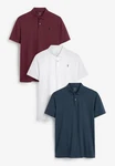 Next Poloshirt im 3er-Pack Bordeaux/Dunkelrot